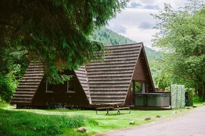 Cabana, banheiro privativo, vista para o lago (Hot Tub) | Jardim