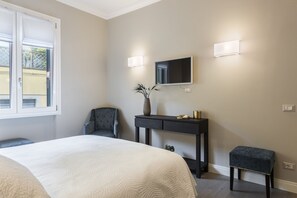 Apartament Deluxe, 1 dormitori | 1 dormitori, roba de llit d'alta qualitat i cobrellits