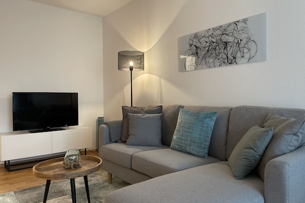 Wohnzimmer, TV plus Netflix inklusive