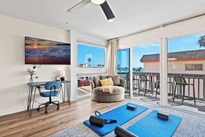 TV, DVD player, stereo, offices