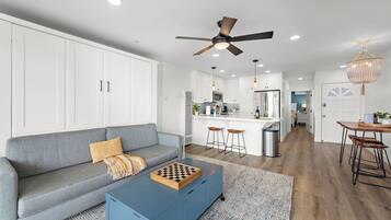 Smart TV, books, music library, video library