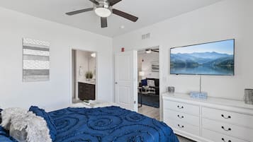 2 chambres, bureau, accès au Wi-Fi (inclus), literie fournie