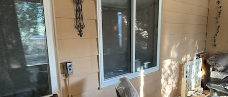 屋外ダイニングエリア