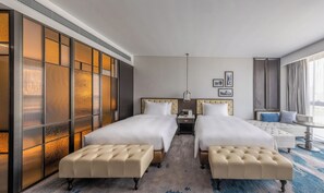 Basic Twin Room, 2 Double Beds, City View