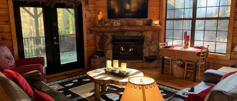 Smart TV, chimenea
