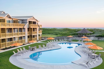Take in gorgeous views while lounging around the on-site outdoor pool.