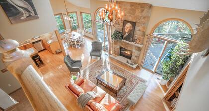 Lakefront Mansion w/ 3 Decks, Hot Tub, Boats, & Game Room!