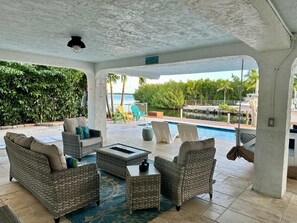 Outdoor pool, a heated pool