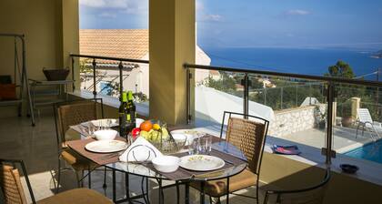 Outstanding view of Ithaca and Lefkada at the ouskirts of Fiskardo