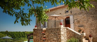 Typical French house with pool and views