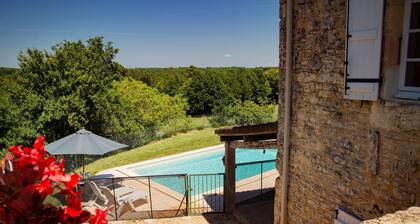 Typical French house with pool and views