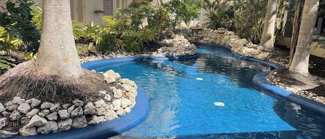 Outdoor pool, a heated pool