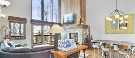 Televisio, takka, DVD-soitin