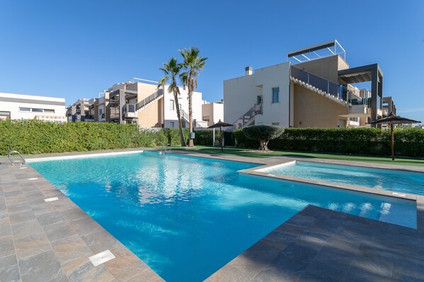 Indoor pool, a heated pool