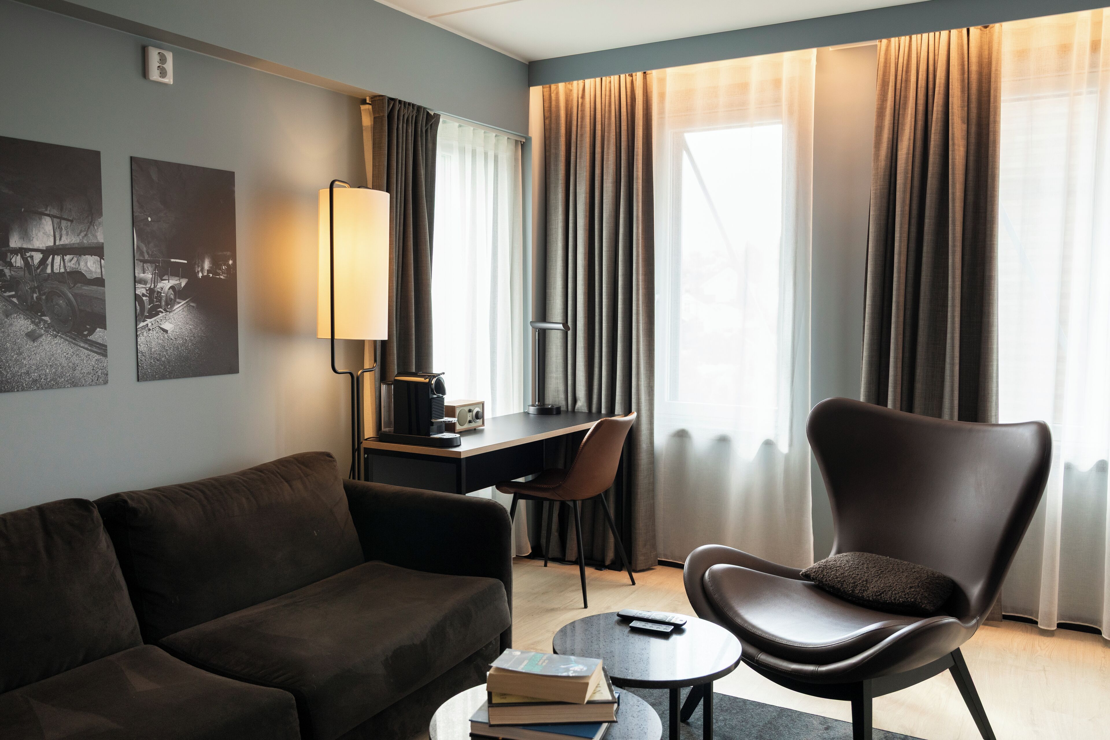 deluxe double room | premium bedding, down duvets, memory-foam beds, desk