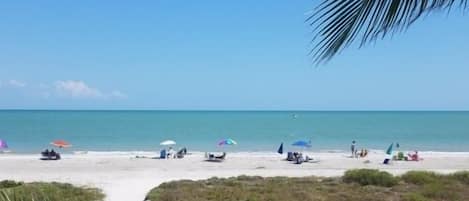 Plage, parasols