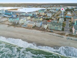 Beach nearby, sun loungers, beach towels