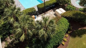 A pool area with a view of the beach and ocean. - Oceanviews-MultiBalconies-Steps 2 Beach-Pool/HotTub-Gated Community-Kingston (Myrtle Beach)