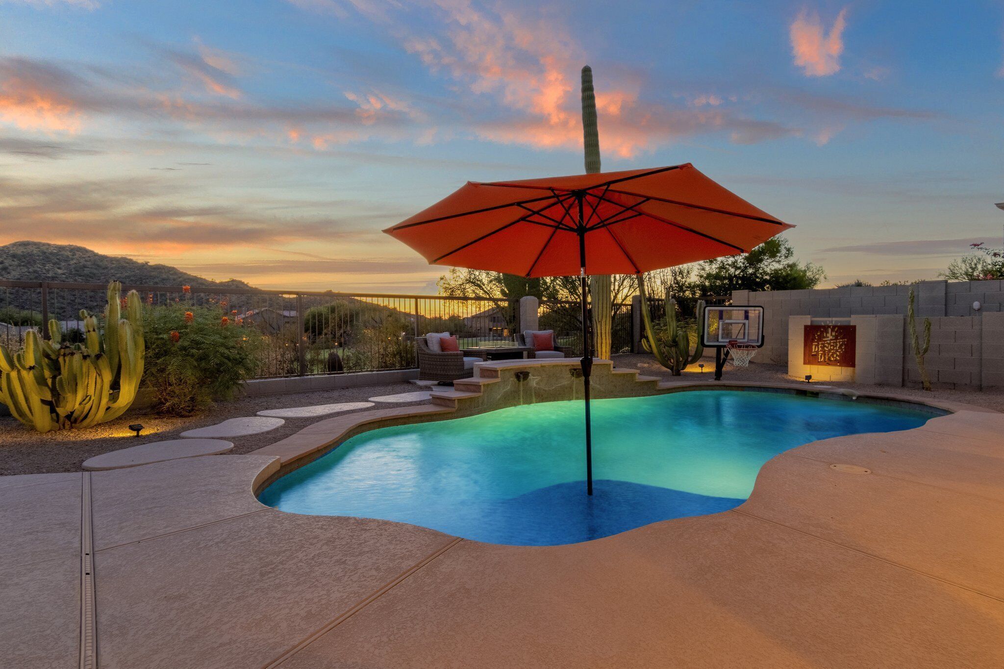 A heated pool