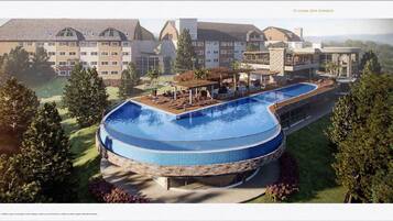 Indoor pool, outdoor pool