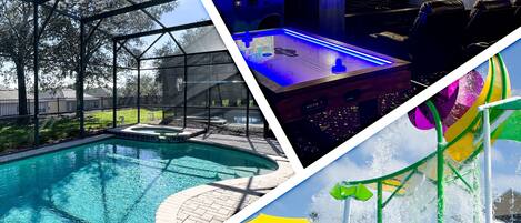 Piscina all'aperto, una piscina riscaldata