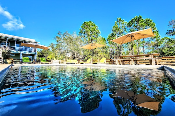 Piscina externa, piscina aquecida