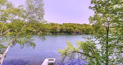 Lakefront Cabin w/ Private Dock, Kayaks + Firepit