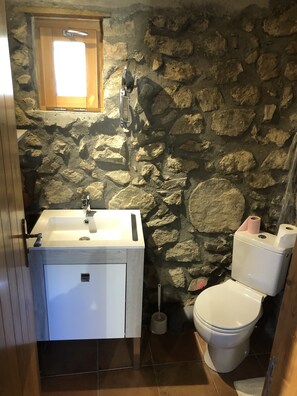 Shower, soap, toilet paper