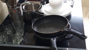 Microwave, dining tables