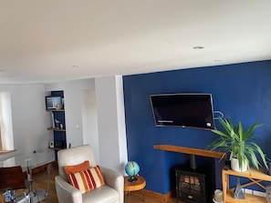 Living room - Fishermans Cottage With Stunning sea Views (Swansea)