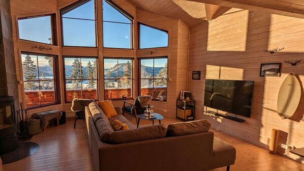 Smart-TV, peis og bøker