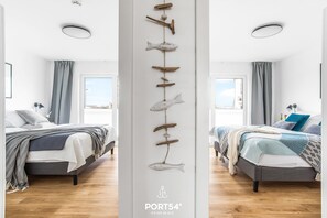 2 bedrooms, desk, iron/ironing board, travel cot - Lütte Strandhus - Semi-detached house, fireplace, shower room, washing machine (Olpenitz)