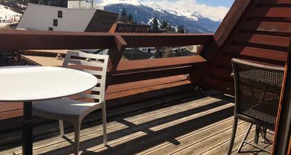 ARC 1600 Studio dernier étage terrasse plein sud 4 couchages