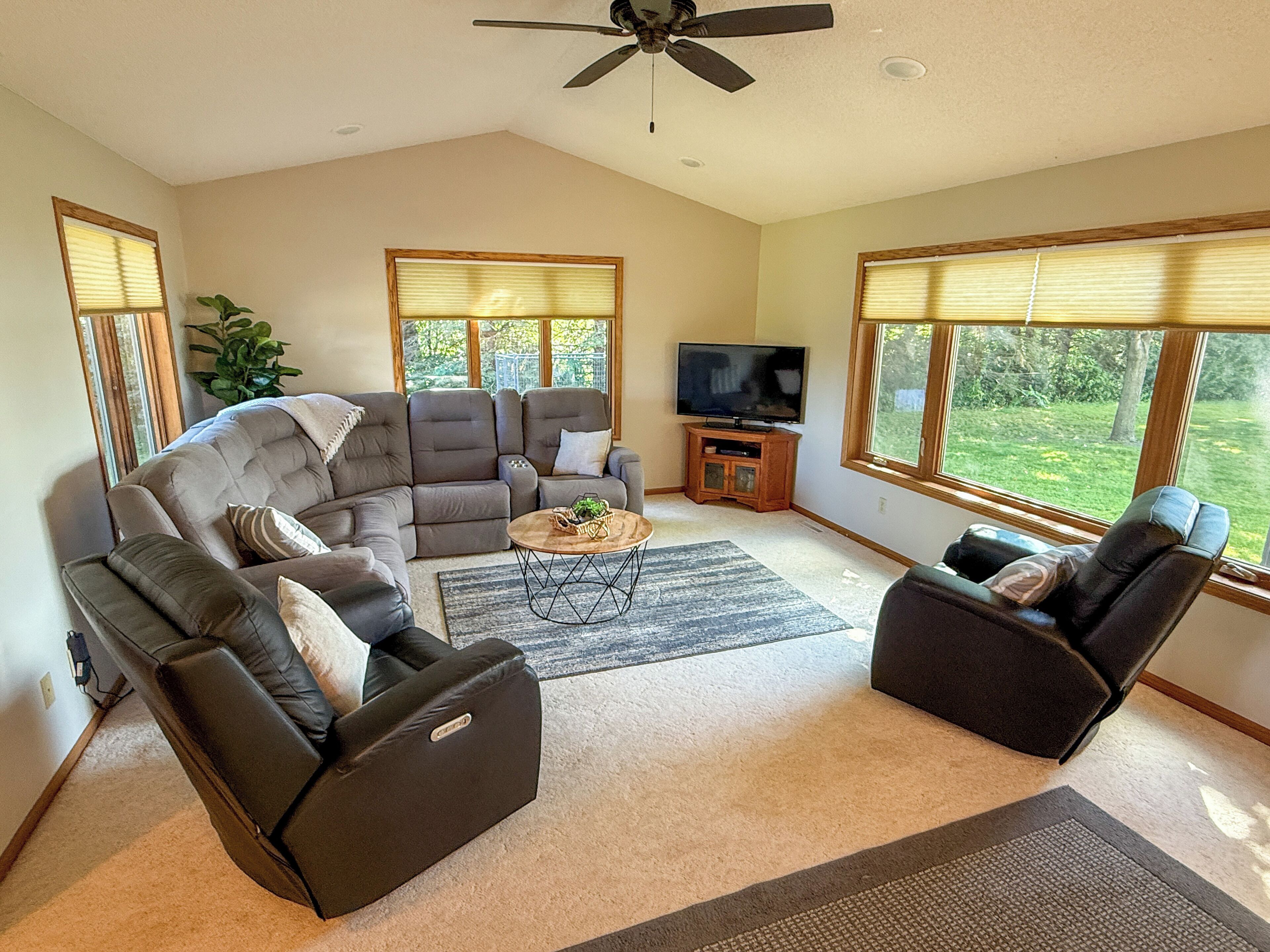 Smart TV, DVD player, foosball, table tennis