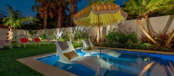 Colorful Retro Retreat | Pool + 5 Blocks to Beach