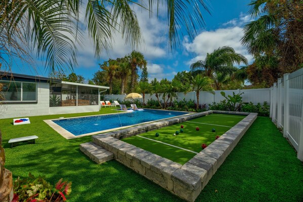 A heated pool