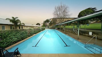 Outdoor pool, a heated pool