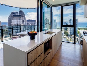 Full-sized fridge, microwave, oven, stovetop - The Star Residences Gold Coast (Broadbeach)