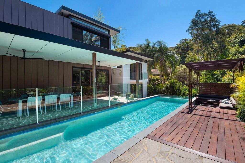 Stunning designer home with pool