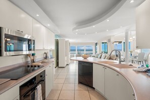 Fridge, microwave, oven, stovetop - Unbeatable Ocean Views from Multiple Rooms and Balcony, Private Beach | Free Excursion (Sarasota)