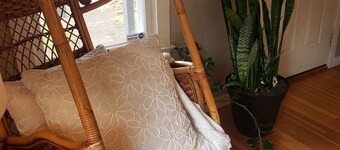 The Urban Boho Charmer with Private Backyard, BBQ & Hammock