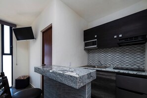 Chambre Deluxe, 2 lits doubles | Coin cuisine privé