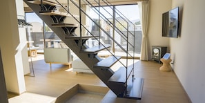 Basic House, Non Smoking, No pets allowed (103) | Living area | Flat-screen TV, fireplace, heated floors