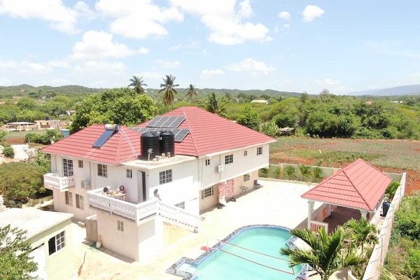 aerial view of Eve's Rockaway Villa. The best kept secret in New Forest Manche