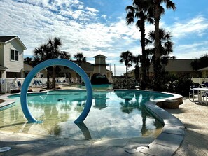 A heated pool