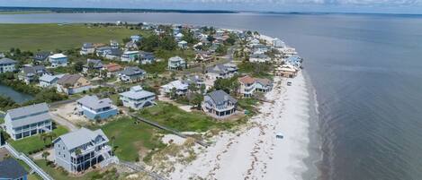 Beach nearby, sun loungers