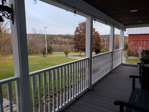 Terrace/patio - 200 Year old updated Farmhouse on 12 acres - near Berkshire East Mountain Resort (Heath)