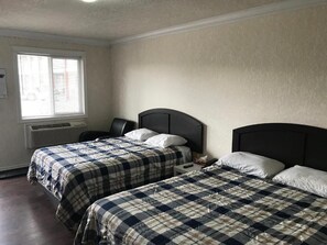 Blackout curtains, free WiFi, bed sheets