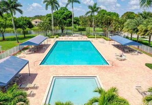 Outdoor pool, a heated pool