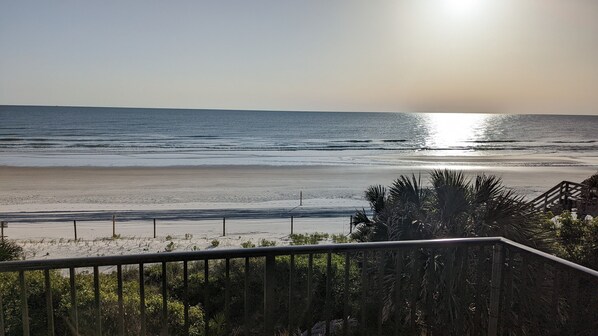 On the beach, beach towels